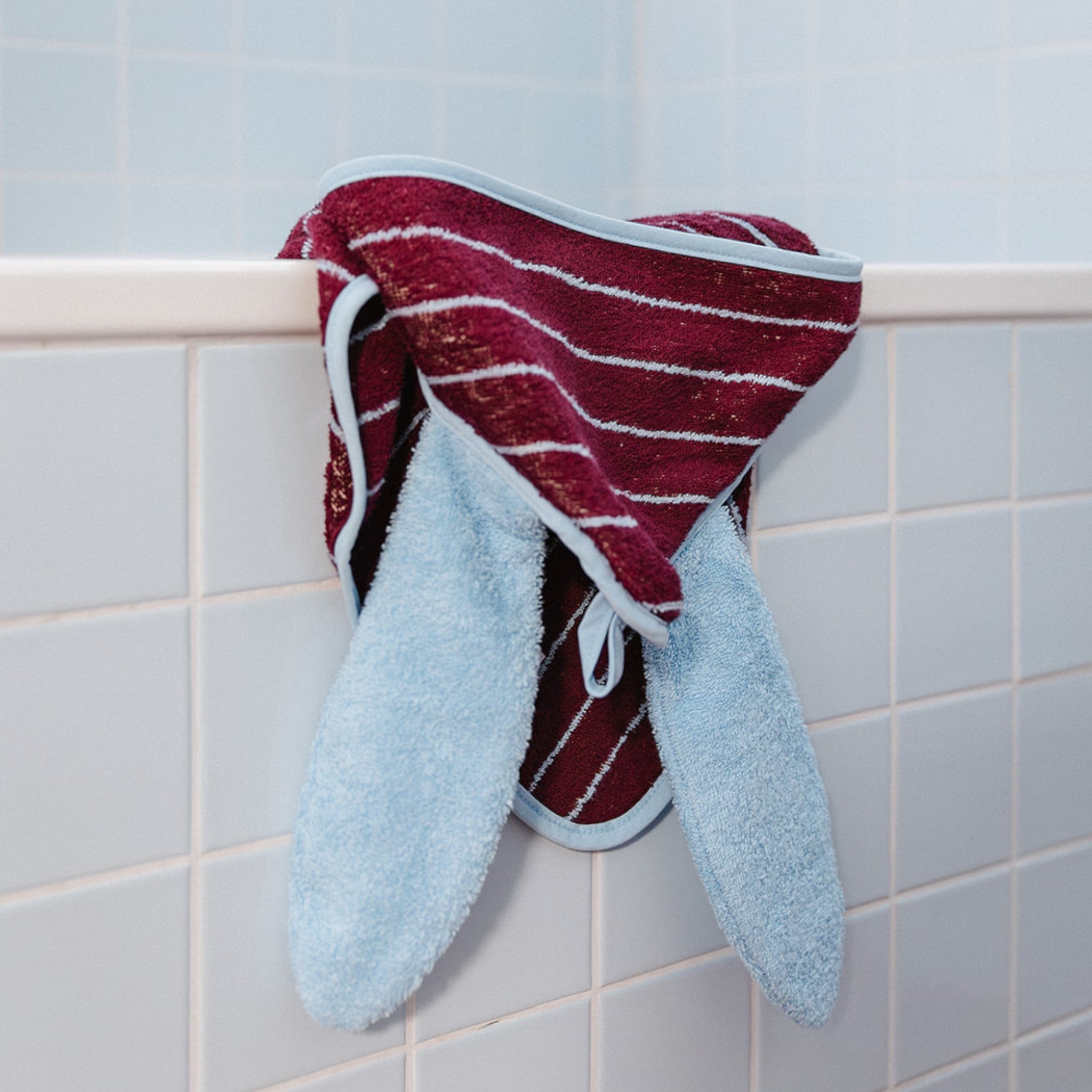 Quut Μπουρνουζοπετσέτα κουνελάκι Burgundy 75x75 - Image 8