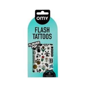 OMY Αυτοκόλλητα flash tattoos Flower Pop