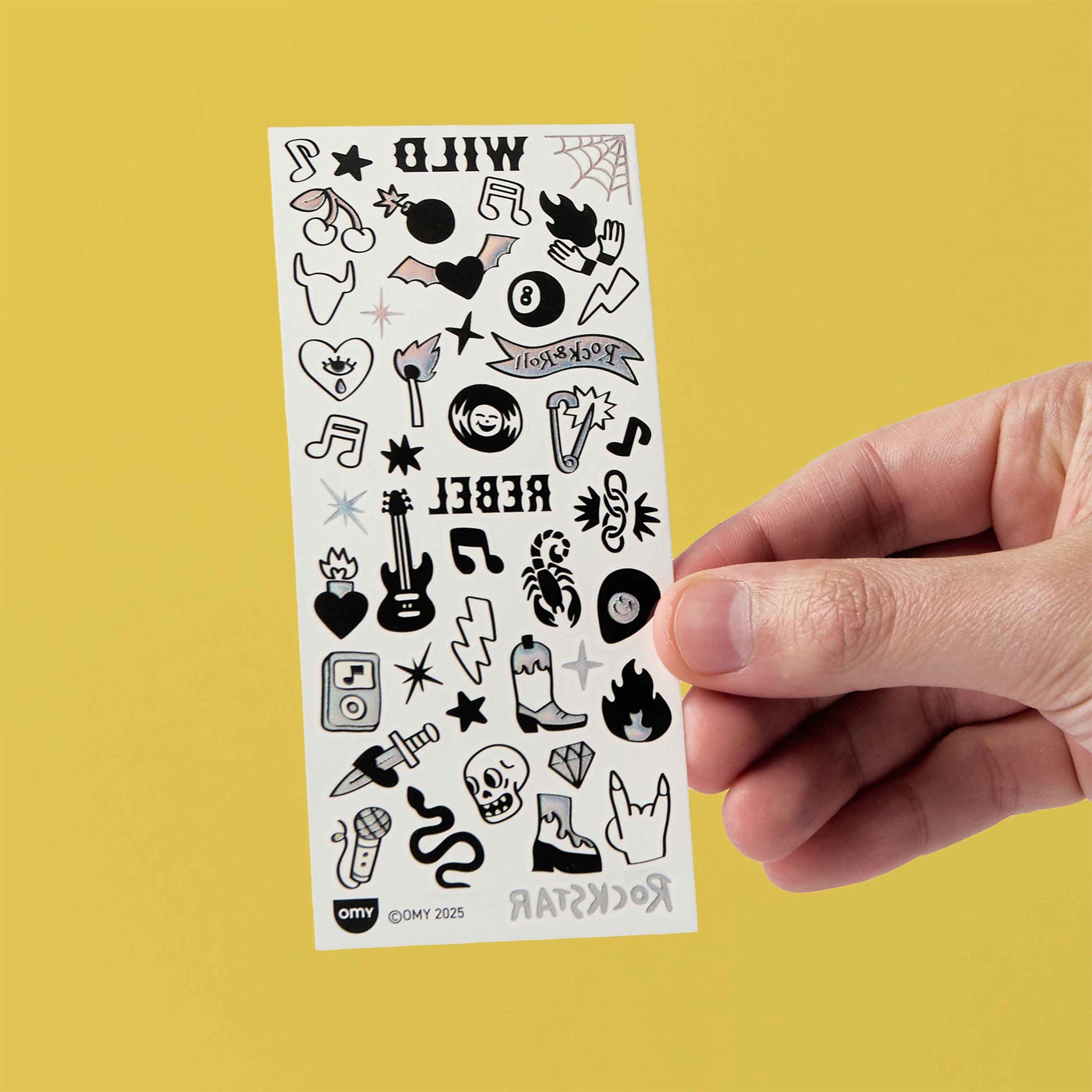 OMY Αυτοκόλλητα flash tattoos Wild Rebel - Image 6