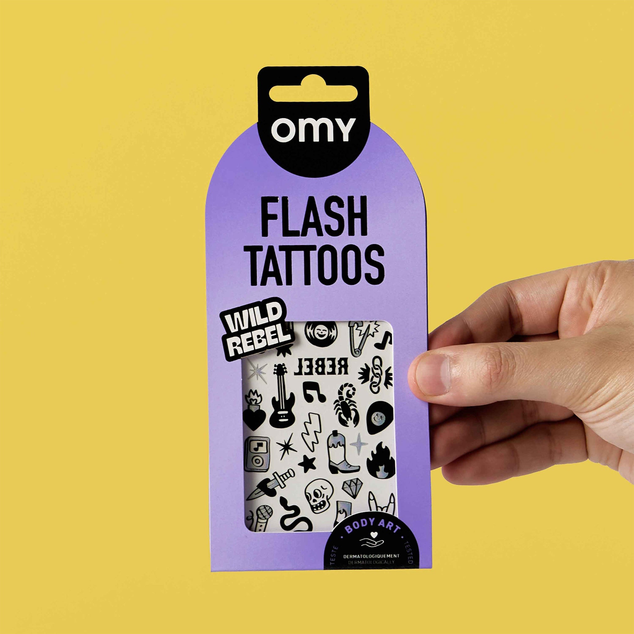 OMY Αυτοκόλλητα flash tattoos Wild Rebel - Image 5