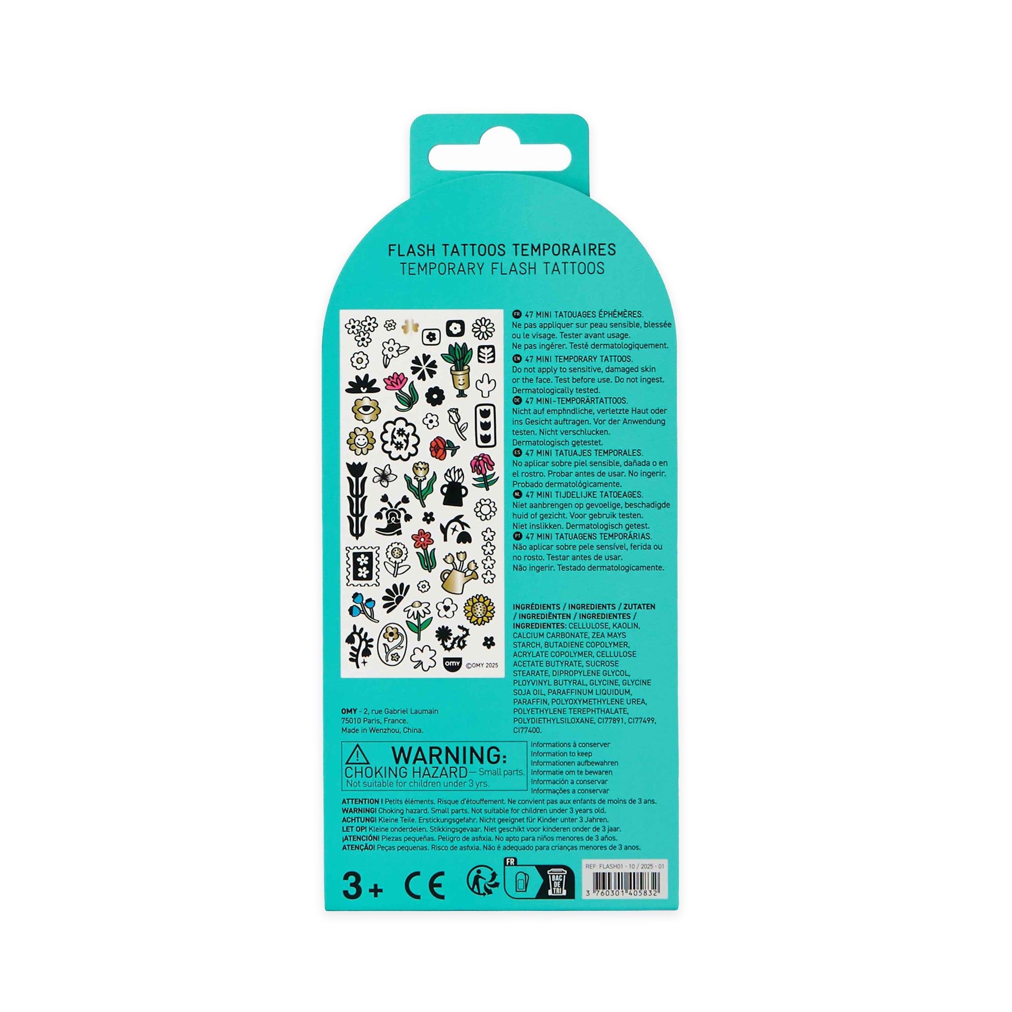 OMY Αυτοκόλλητα flash tattoos Flower Pop - Image 5